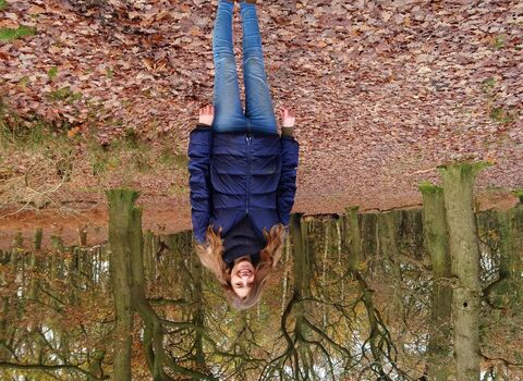 woman in forest wildlife trust
