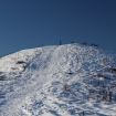 Viewing mound in snow