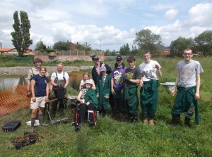 group reed planting