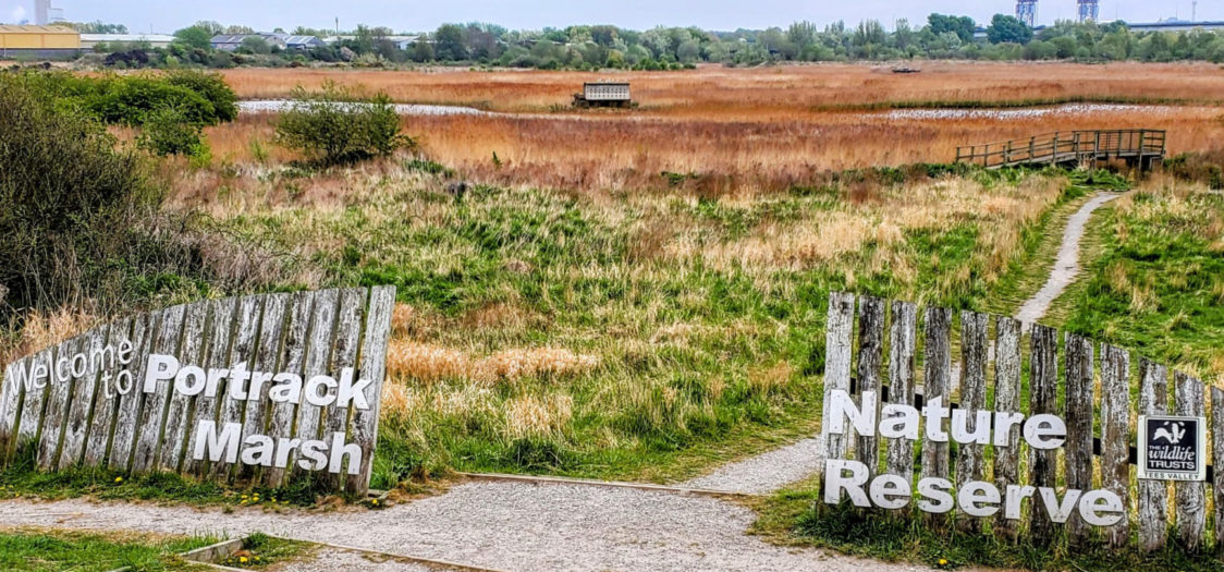 Portrack Marsh entrance sign